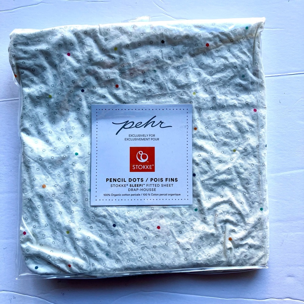 Stokke by Pehr Pencil Dots Sleepi Fitted Crib Sheet 0-3 Years NWT